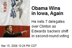 Obama Wins in Iowa, Again