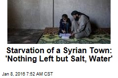 Starvation of a Syrian Town: &#39;Nothing Left but Salt, Water&#39;