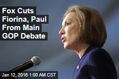 Fox Cuts Fiorina, Paul From Main GOP Debate