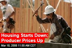 Housing Starts Down; Producer Prices Up