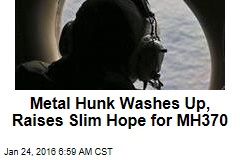 Metal Hunk Washes Up, Raises Slim Hope for MH370