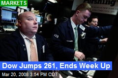 Dow Jumps 261, Ends Week Up