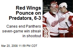 Red Wings Pounce on Predators, 6-3