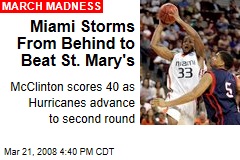 Miami Storms From Behind to Beat St. Mary's