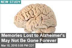 Memories Lost to Alzheimer&#39;s May Not Be Gone Forever