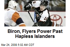 Biron, Flyers Power Past Hapless Islanders