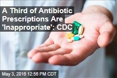 A Third of Antibiotic Prescriptions Are &#39;Inappropriate&#39;: CDC