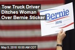 Tow Truck Driver Ditches Woman Over Bernie Sticker