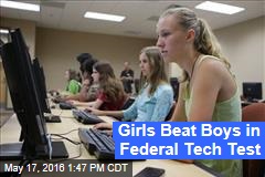 Girls Beat Boys in Federal Tech Test