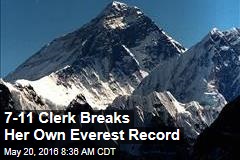 7-11 Clerk Breaks Her Own Everest Record