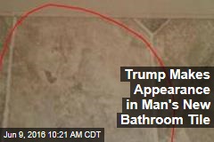 Trump Makes Appearance in Man&#39;s New Bathroom Tile