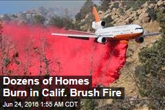 Dozens of Homes Burn in Calif. Brush Fire