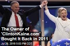 The Owner of &#39;ClintonKaine.com&#39; Bought It Back in 2011