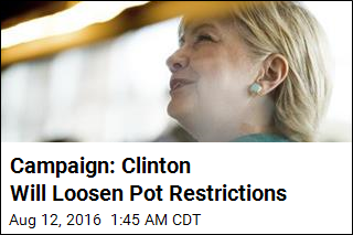 Campaign Says Clinton Will Reschedule Marijuana