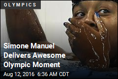 Simone Manuel&rsquo;s Reaction to Gold Is Irresistible