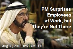 PM Surprises Employees at Work, but They&#39;re Not There