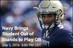 Navy Brings Student Out of Stands to Play QB