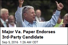 Major Va. Paper Endorses 3rd-Party Candidate