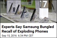 Experts Say Samsung Bungled Recall of Exploding Phones
