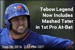 Tim Tebow Gets Home Run in 1st Pro At-Bat