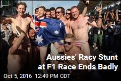 Aussies&#39; Racy Stunt at F1 Race Ends Badly