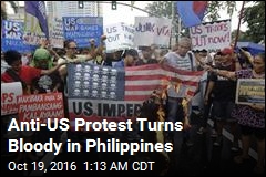 Police Van Rams Protesters Outside US Embassy