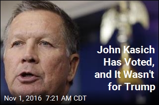 John Kasich Has Voted, and It Wasn&#39;t for Trump