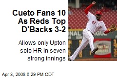 Cueto Fans 10 As Reds Top D'Backs 3-2