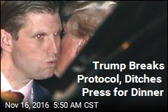 Trump Breaks Protocol, Ditches Press