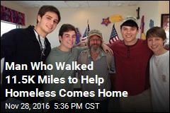 Man Who Walked 11.5K Miles to Help Homeless Comes Home