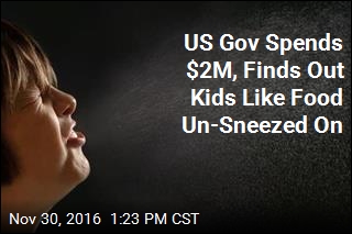 US Gov Spends $2M, Finds Out Kids Like Food Un-Sneezed On