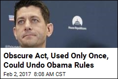 Obscure Act, Used Only Once, Could Undo Obama Rules