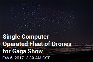 Single Computer Operated Fleet of Drones for Gaga Show