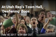 Hundreds Boo Utah Rep at Town Hall