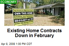 Existing Home Contracts Down in February