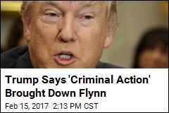 Trump Says &#39;Criminal Action&#39; Brought Down Flynn