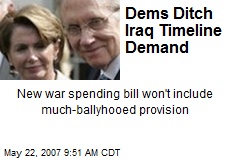 Dems Ditch Iraq Timeline Demand