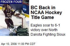 BC Back in NCAA Hockey Title Game