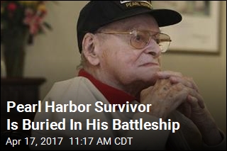 Pearl Harbor Survivor Is Buried In His Battleship