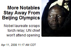 More Notables Stay Away From Beijing Olympics