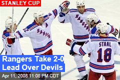 Rangers Take 2-0 Lead Over Devils