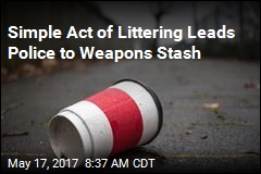 Simple Act of Littering Leads Police to Weapons Stash