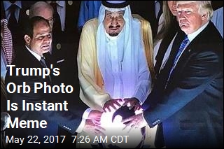Trump&#39;s Orb Photo Is Instant Meme