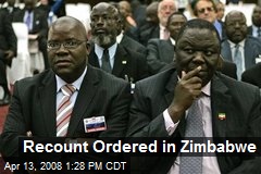 Recount Ordered in Zimbabwe