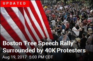 Boston &#39;Free Speech Rally&#39; Surrounded by 15K Protesters