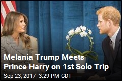 Melania Trump Meets Prince Harry on 1st Solo Trip