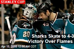 Sharks Skate to 4-3 Victory Over Flames