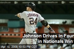 Johnson Drives in Four in Nationals Win