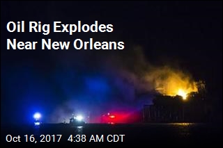 Oil Rig Explodes Near New Orleans