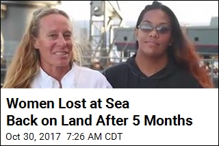 Women Lost at Sea Set Foot on Land, Thank Rescuers